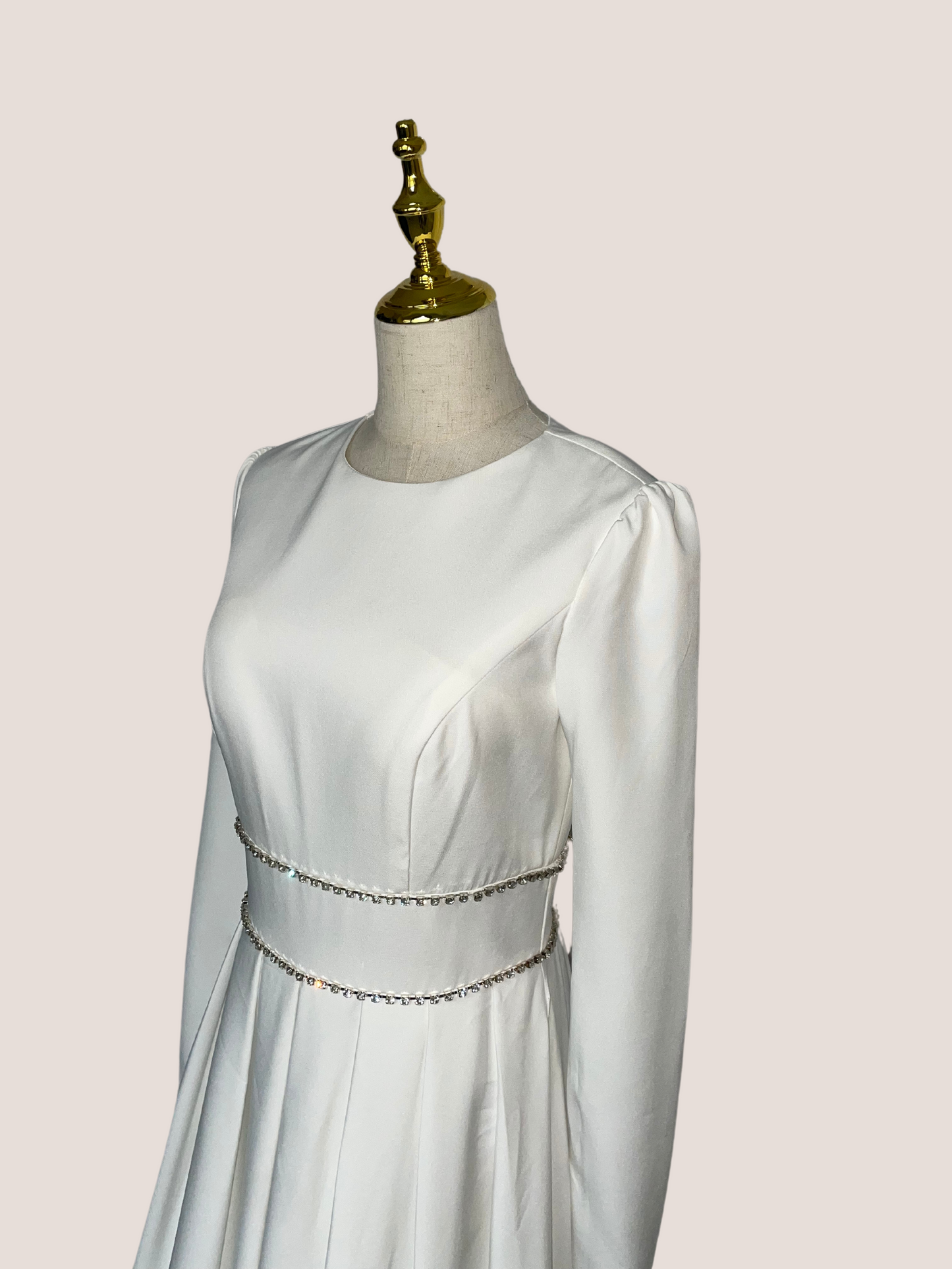 A-Line Rhinestone Waist Evening Gown