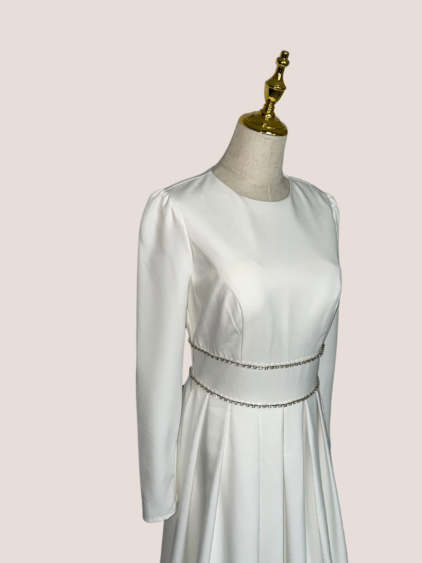 A-Line Rhinestone Waist Evening Gown