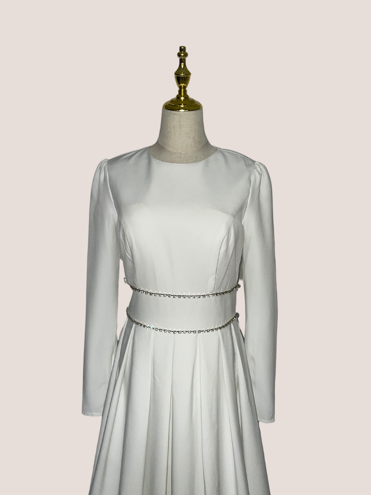A-Line Rhinestone Waist Evening Gown