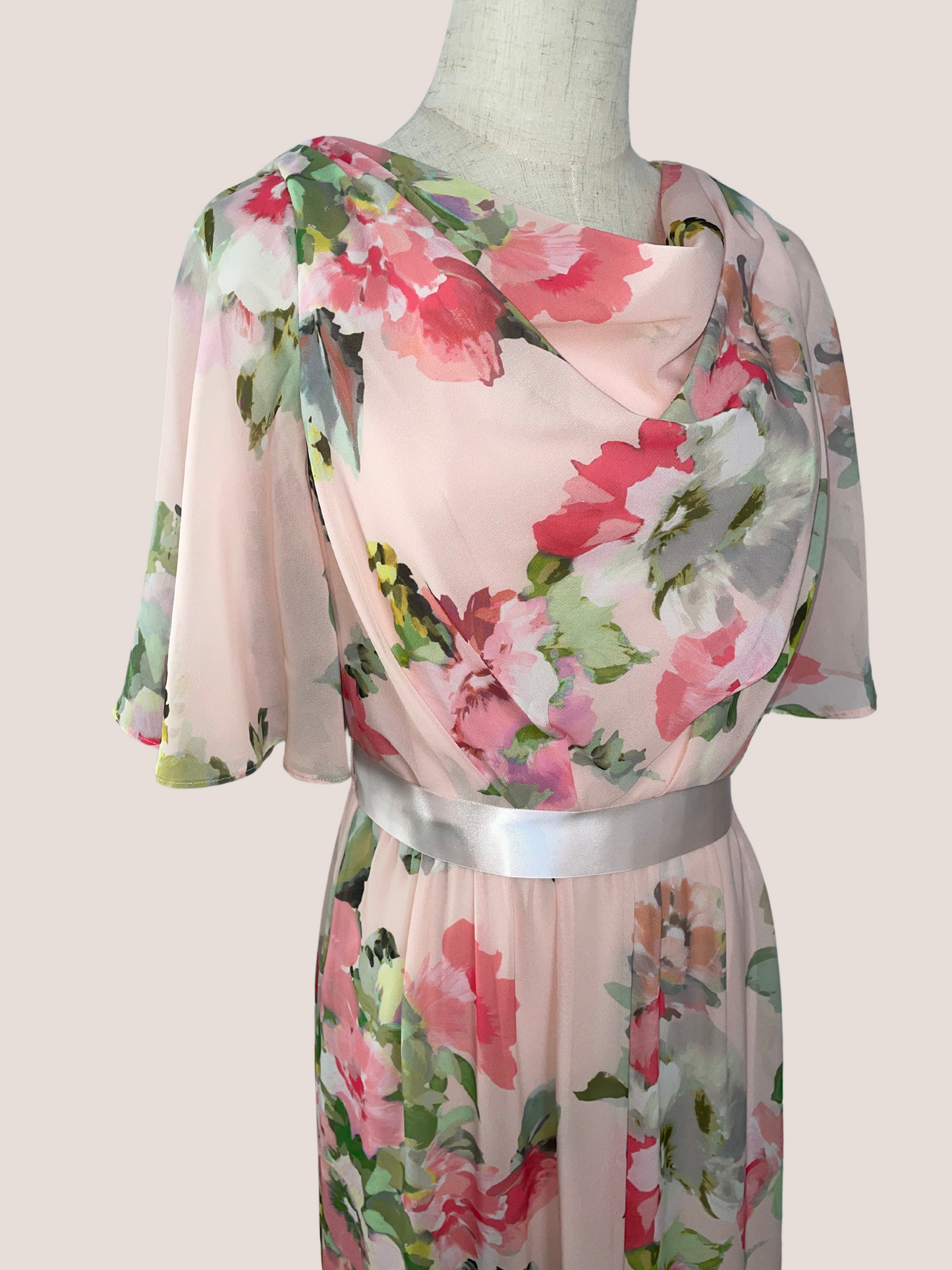 Floral Chiffon Gown
