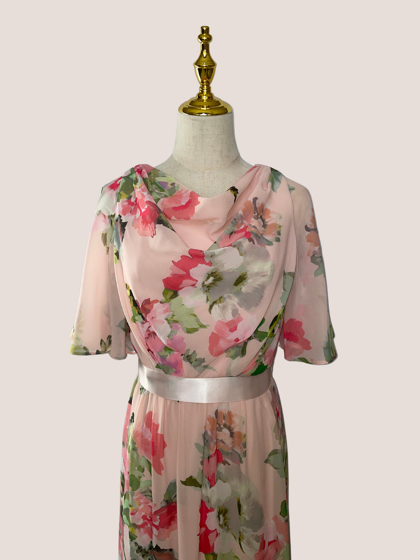 Floral Chiffon Gown
