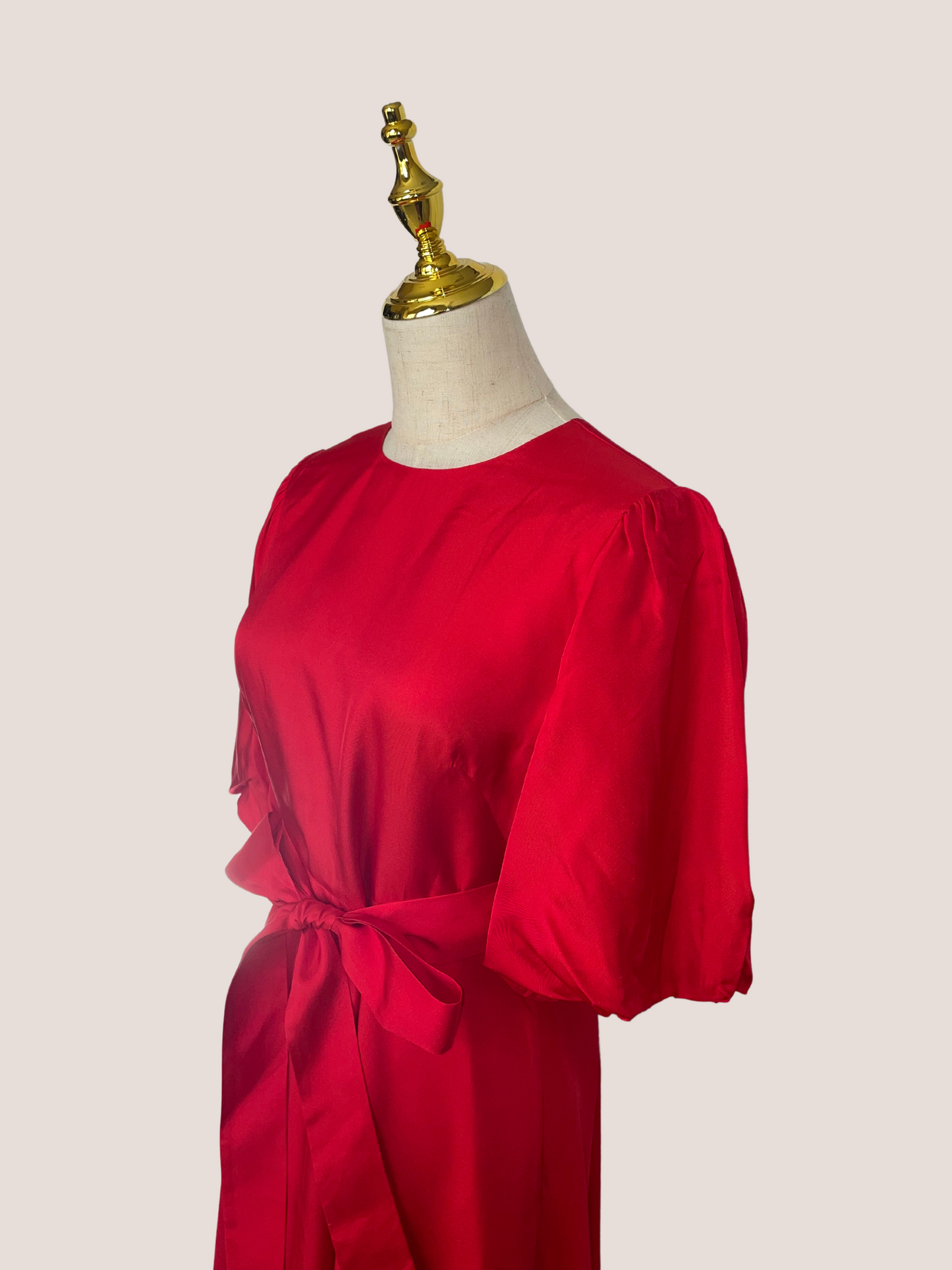 Matinee Silk Twill Midi-Dress