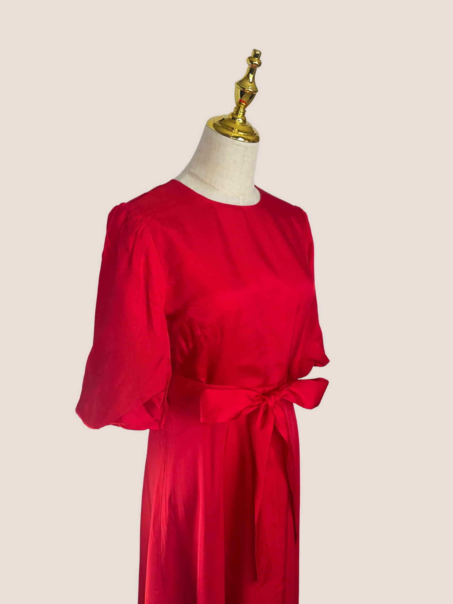 Matinee Silk Twill Midi-Dress
