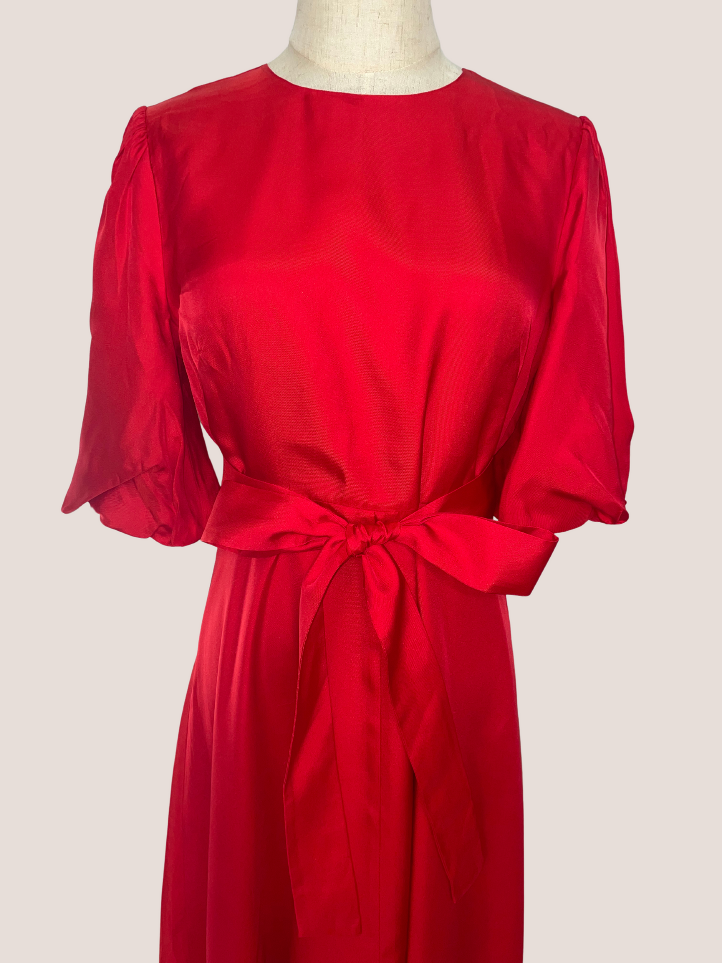 Matinee Silk Twill Midi-Dress