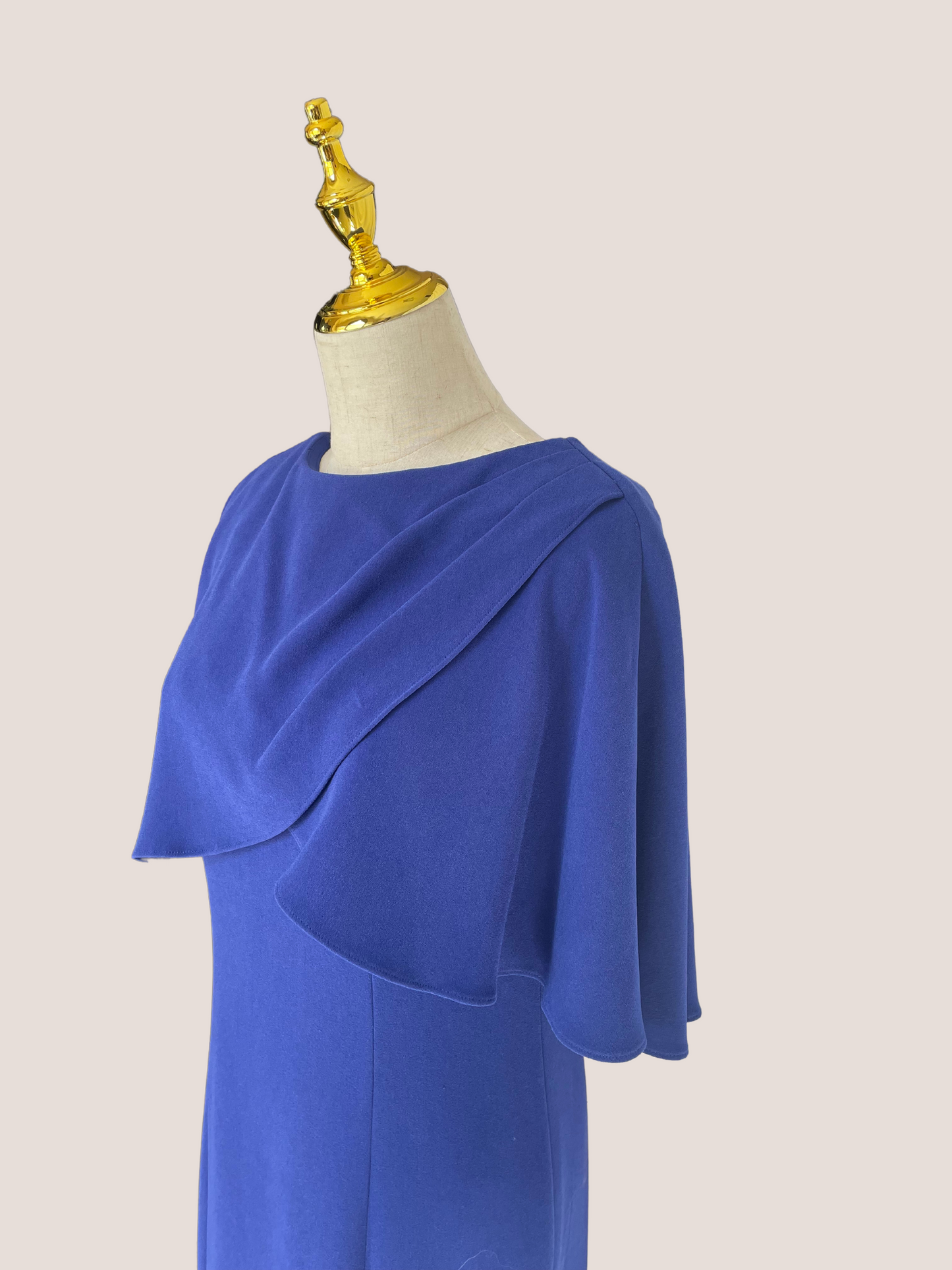 Capelet Crepe Column Gown