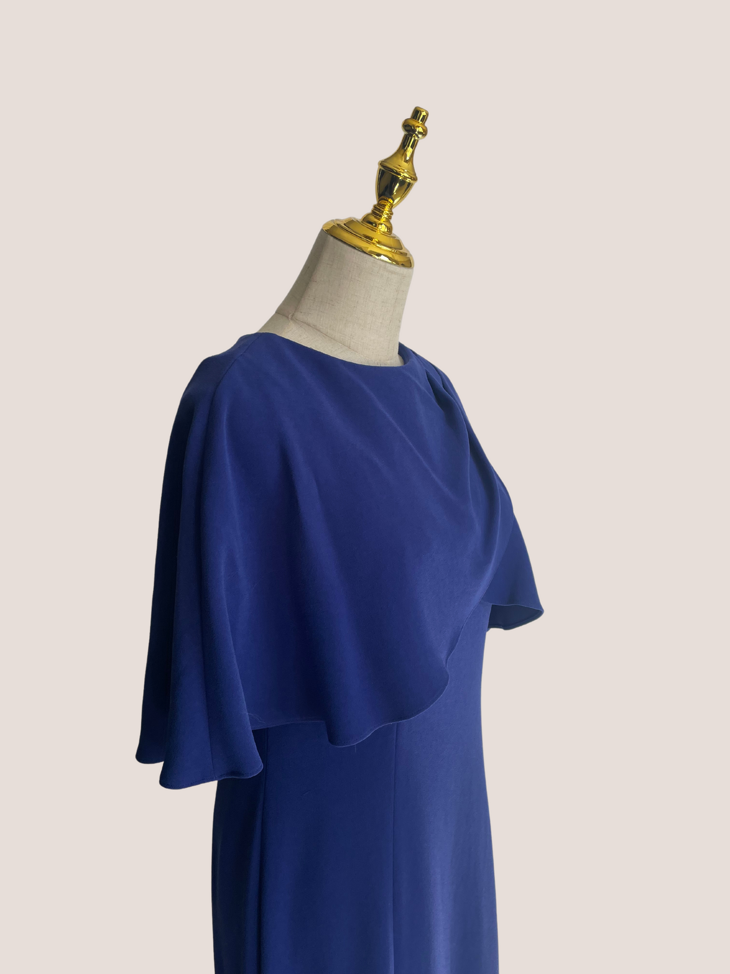 Capelet Crepe Column Gown