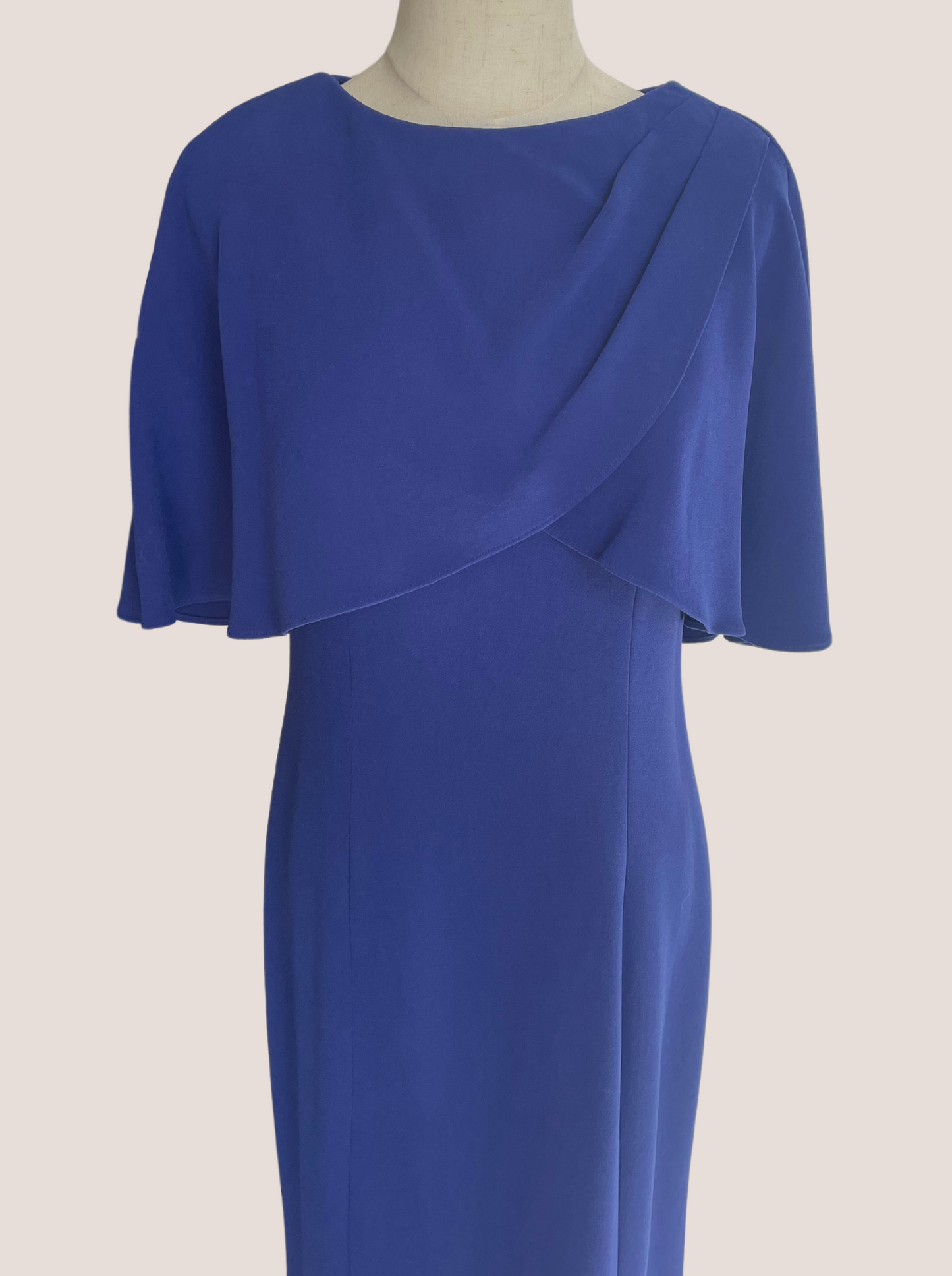 Capelet Crepe Column Gown