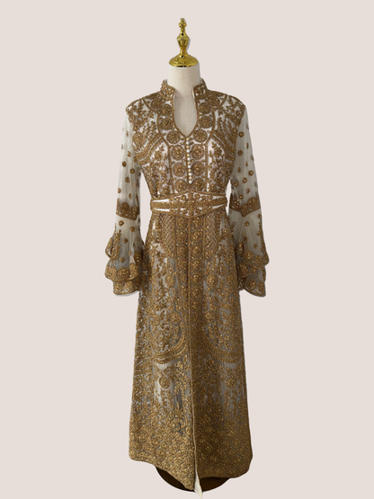 Embellished Sleeve Cutout Abaya