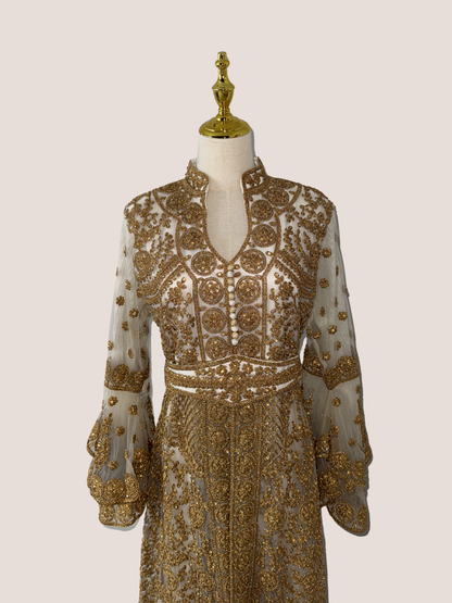 Embellished Sleeve Cutout Abaya