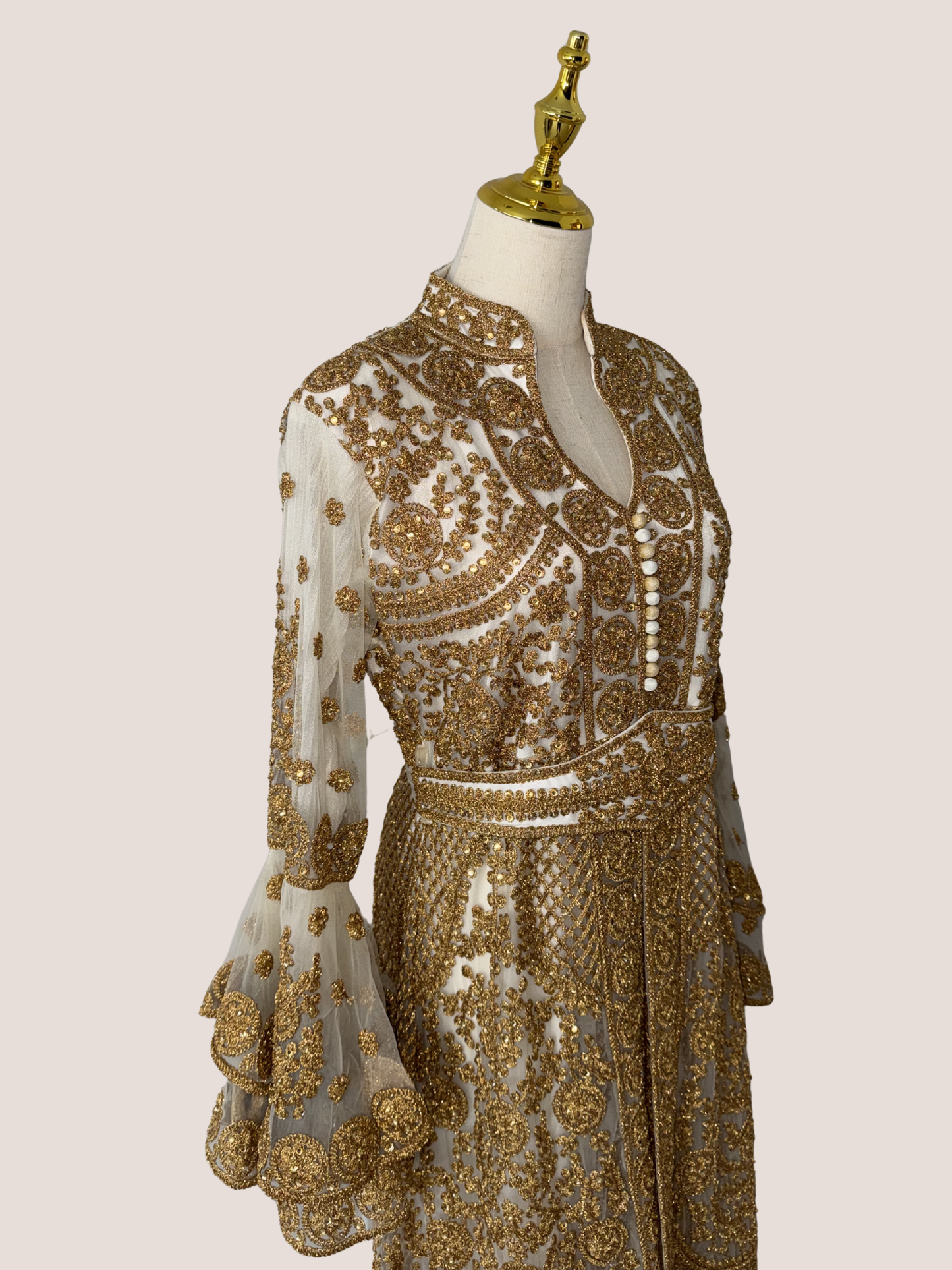 Embellished Sleeve Cutout Abaya