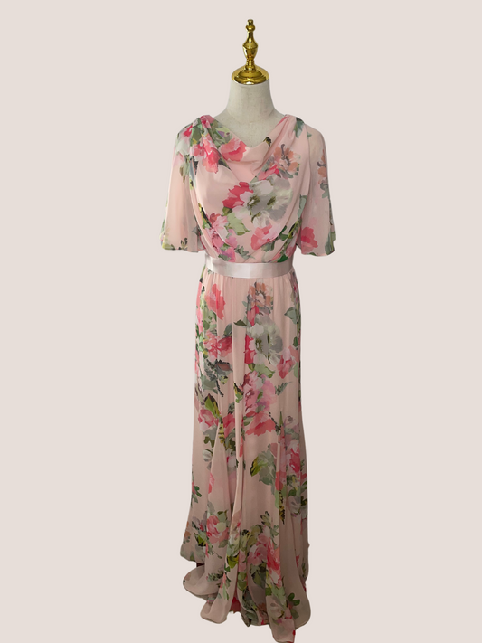 Floral Chiffon Gown