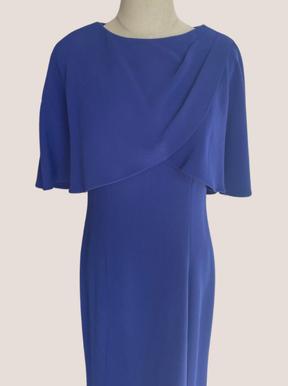 Capelet Crepe Column Gown